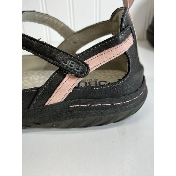 JBU by Jambu Womens Grey/Pink Leather Mary Jane Strap Shoe Memory Foam Sz11 READ - Picture 8 of 9